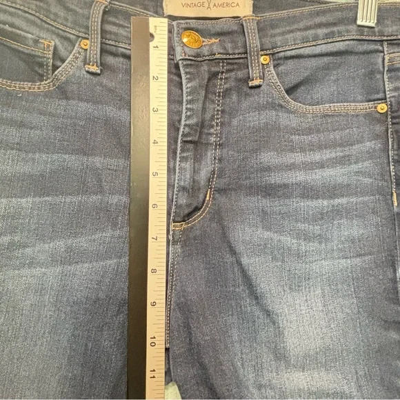Vintage America Women’s Blue Skinny Jeans Classic Fit Size 8 - Picture 8 of 8
